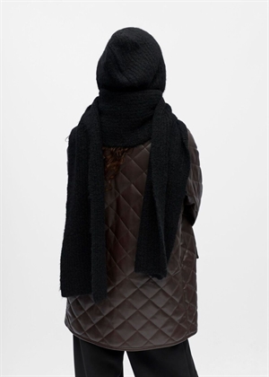 Milu scarf knit balaclava Black Object 